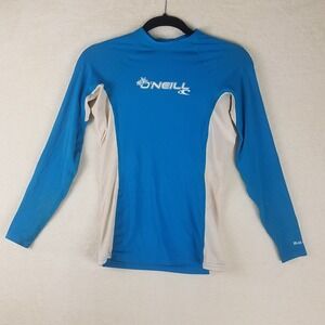 O'Neill Kids Blue Long Sleeve Rash Guard Swim Shirt Small 50 UV Protection